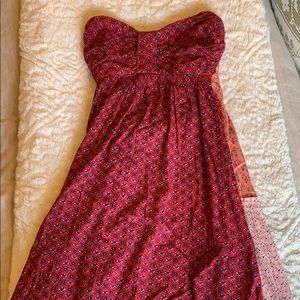 Free People abstract strapless dress